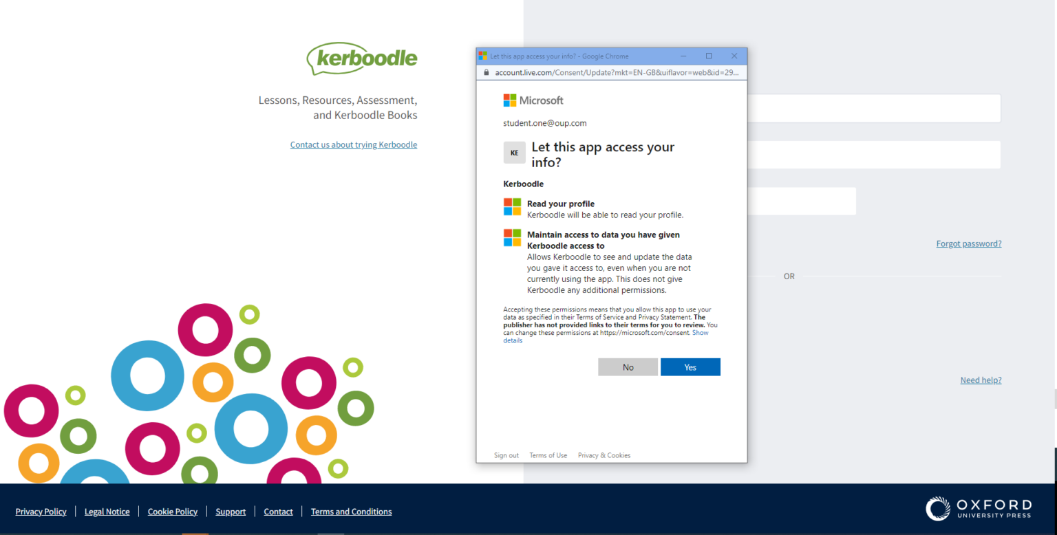 Troubleshooting single signon (SSO) Kerboodle help and support